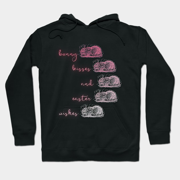 Bunny Kisses and Easter Wishes Hoodie by Clue Sky